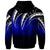 Samoa Hoodie Tropical Leaf Gradient Blue Style - Polynesian Pride