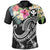 Polynesian Hawaii Kanaka Maoli Polo Summer Plumeria (Black) Unisex Black - Polynesian Pride