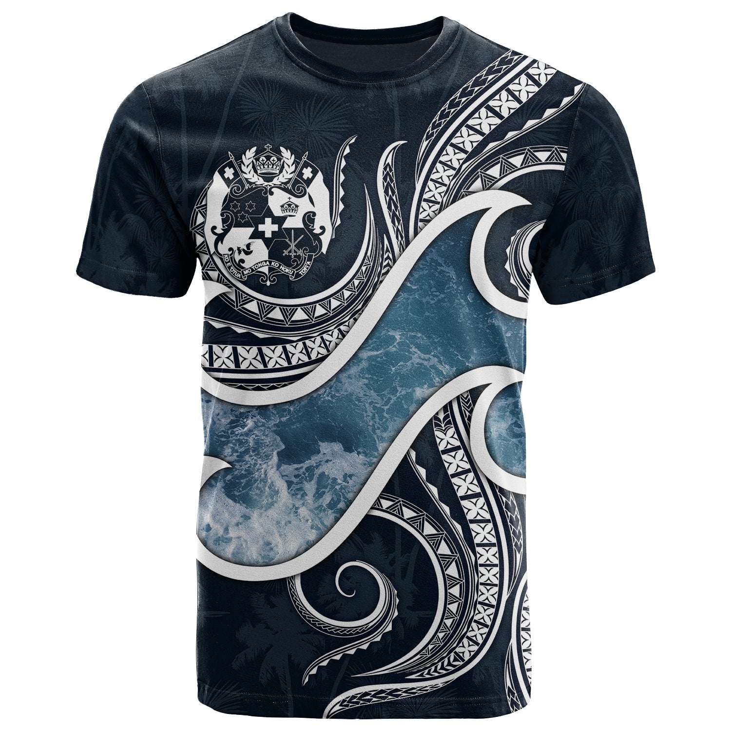 Tonga Polynesian T Shirt Ocean Style Unisex Blue - Polynesian Pride