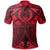 Pohnpei Custom Polo Shirt Red Seal with Polynesian Tattoo Unisex Red - Polynesian Pride