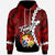 Tonga Polynesian Hoodie Tribal Wave Tattoo Flag Color Unisex Red - Polynesian Pride