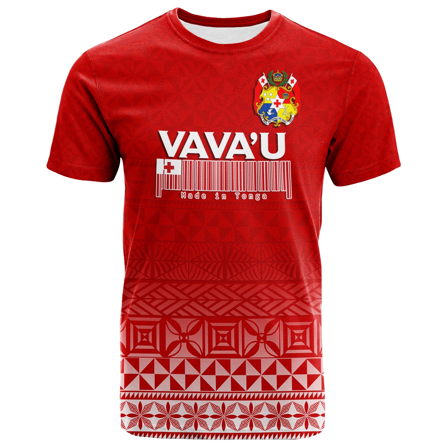 Custom Tonga Vavau T Shirt Tongan Pattern LT12 Unisex Red - Polynesian Pride