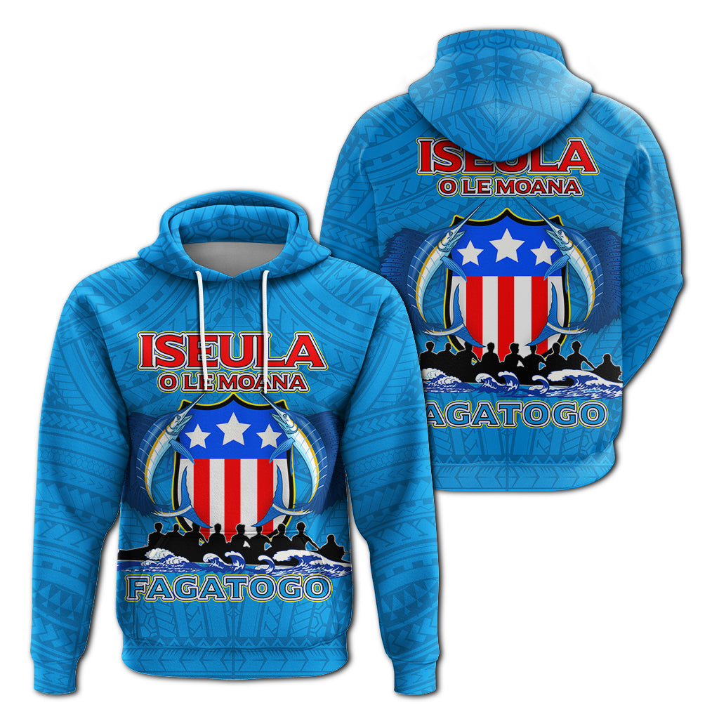 American Samoa Hoodie Iseula o le Moana of Fagatogo Pride LT12 Blue - Polynesian Pride