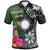 Marshall Islands Polo Shirt Turtle Plumeria Banana Leaf Unisex Black - Polynesian Pride