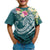 Guam Polynesian T Shirt Summer Plumeria (Turquoise) - Polynesian Pride