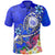 Hawaii Polynesian Polo Shirt Hawaii Seal With Turtle Plumeria (Blue) Unisex Blue - Polynesian Pride