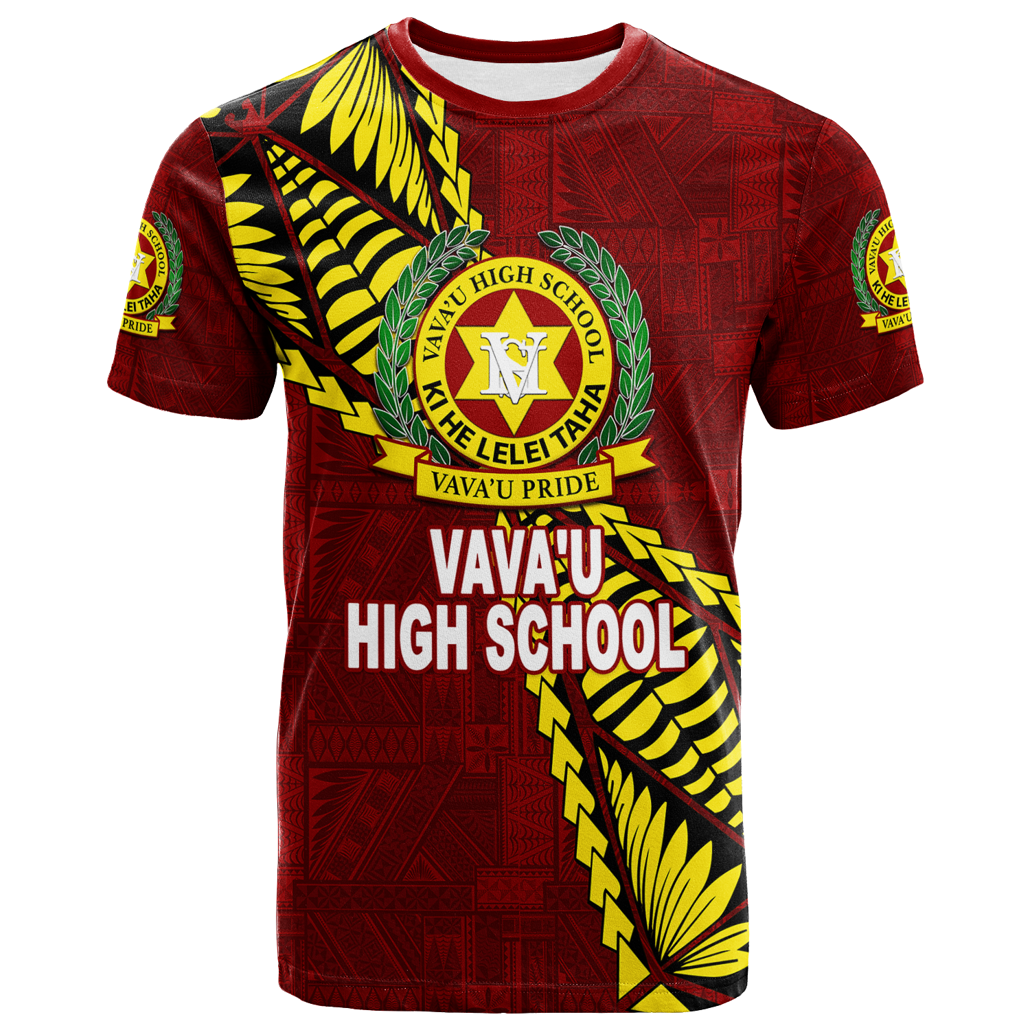 Tonga Vavau High School Tongan Patterns T Shirt LT12 Unisex Red - Polynesian Pride