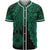 American Samoa Polynesian Baseball Shirt - Tribal Wave Tattoo Green Unisex Green - Polynesian Pride