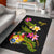 Tonga Polynesian Area Rug - Plumeria Tribal Black - Polynesian Pride