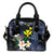 Polynesian Hawaii Shoulder Handbag - Turtle With Plumeria Flowers One Size Blue - Polynesian Pride