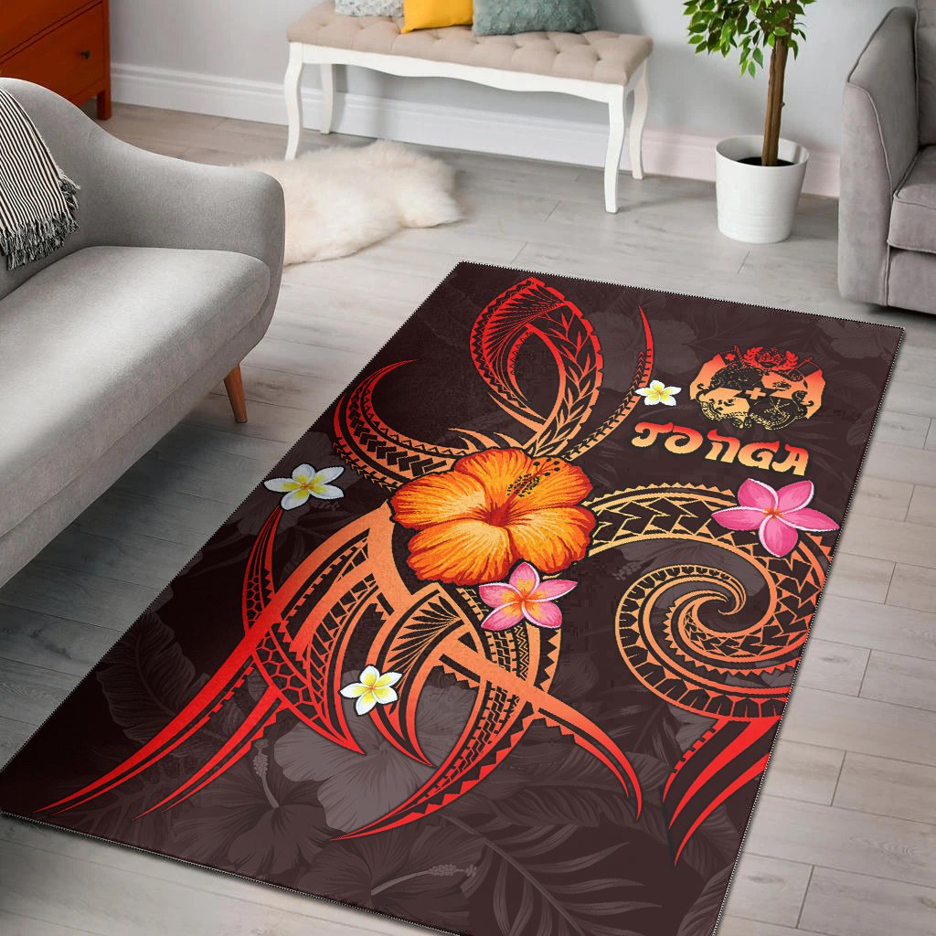 Tonga Polynesian Area Rug - Legend of Tonga (Red) Red - Polynesian Pride