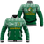 Liahona Tonga Baseball Jacket - Tongan Pattern - LT12 Unisex Green - Polynesian Pride