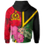 Vanuatu Hoodie Vanuatu Flag with Hibiscus - Polynesian Pride