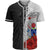 Cook Islands Polynesian Baseball Shirt - Coat Of Arm With Hibiscus White Unisex White - Polynesian Pride