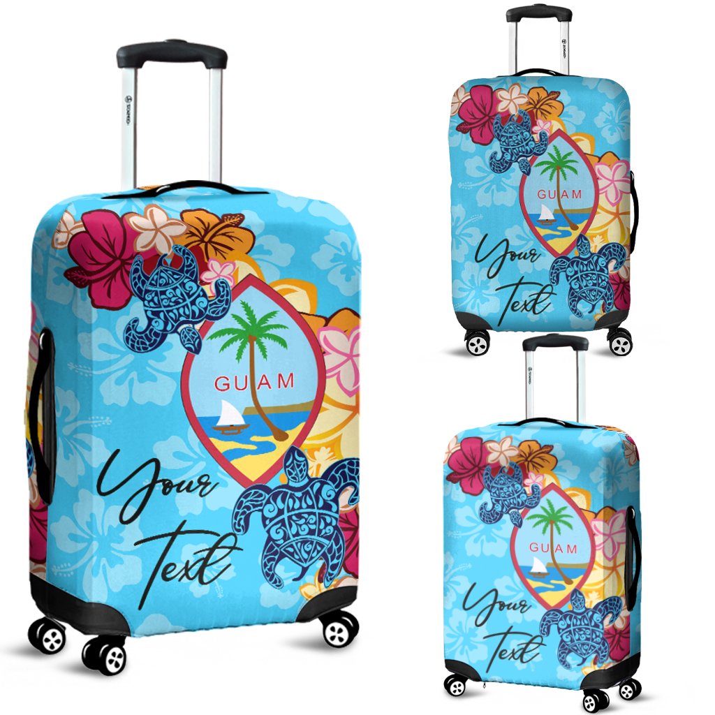 Guam Custom Personalised Luggage Covers - Tropical Style Black - Polynesian Pride