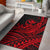 Hawaii Humpback Whale With Hibiscus Tribal Red Area Rug - LT12 Red - Polynesian Pride