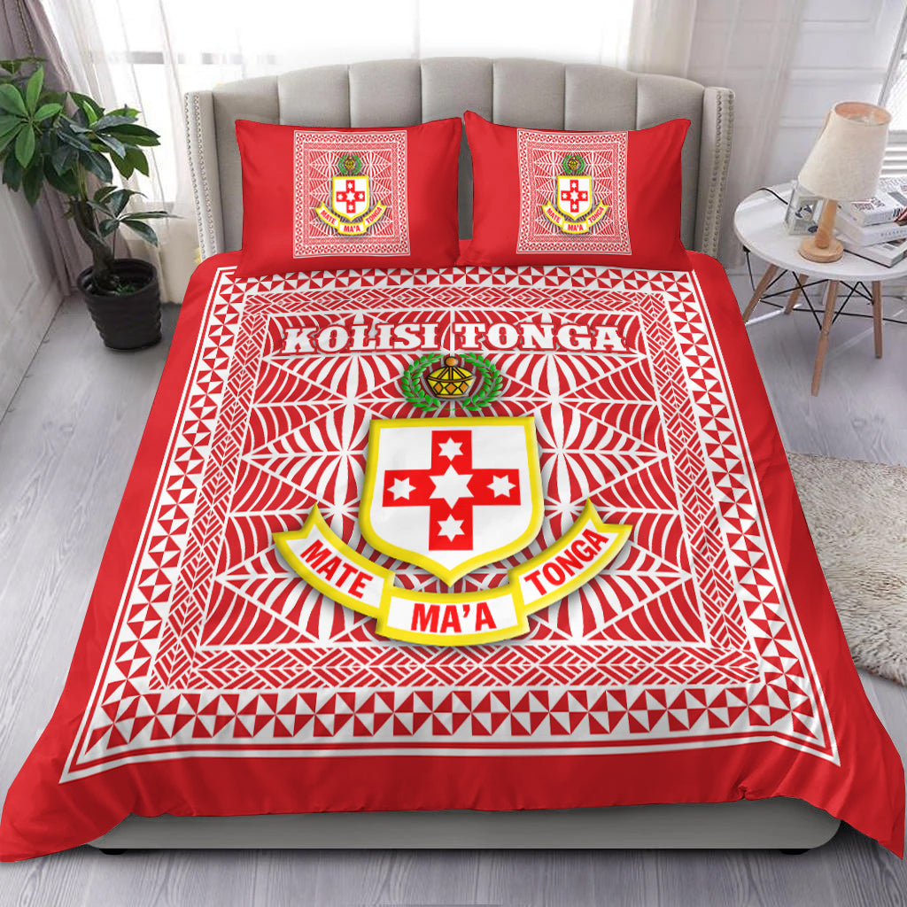 Kolisi Tonga Bedding Set Tonga College Atele LT4 Red - Polynesian Pride