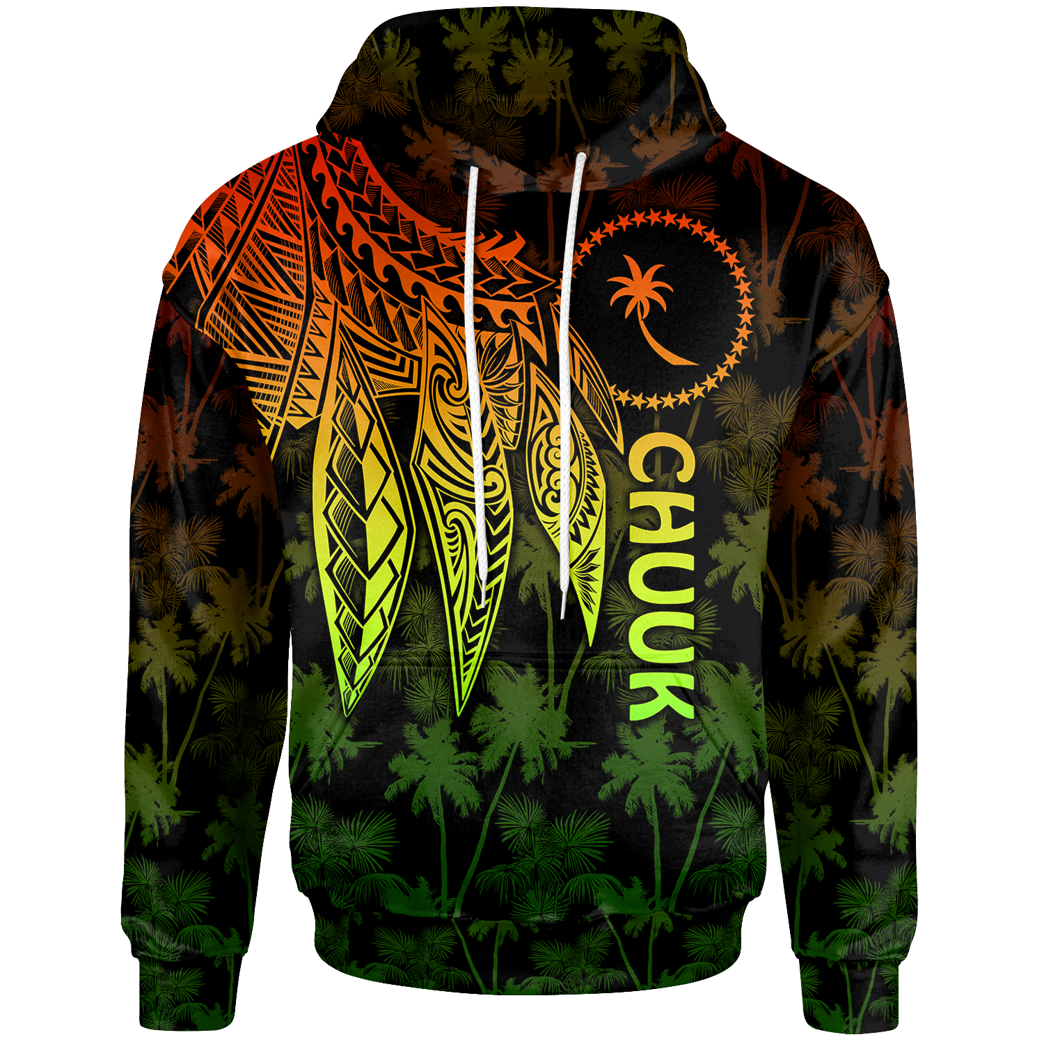 Chuuk Hoodie Polynesian Wings (Reggae) Unisex Reggae - Polynesian Pride