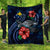 Papua New Guinea Polynesian Premium Quilt - Blue Turtle Hibiscus Blue - Polynesian Pride