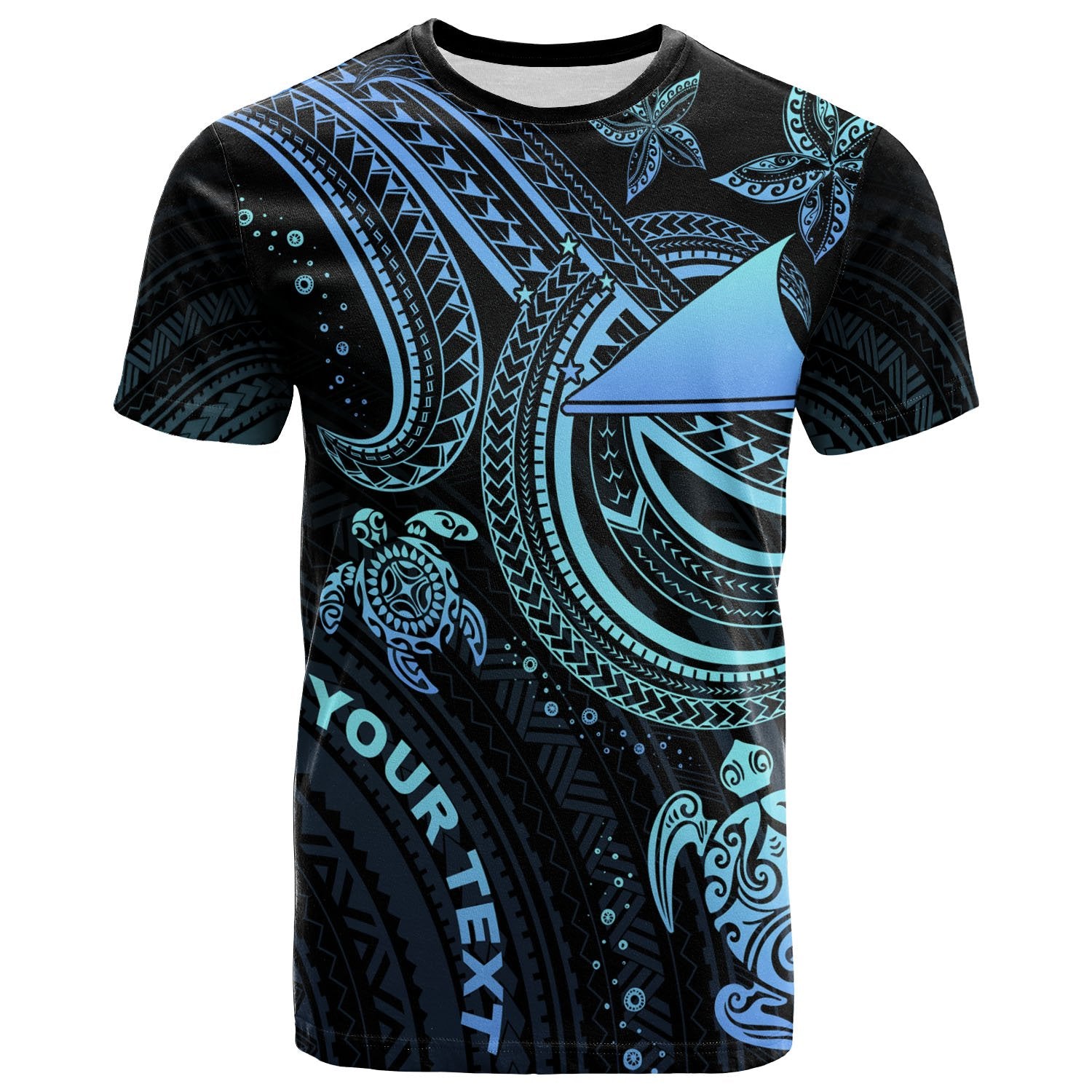 Tokelau Custom T Shirt Blue Turtle Unisex Blue - Polynesian Pride