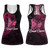 Breast Cancer Pink Ribbon Butterfly Polynesian Black Version Hollow Tank Top - LT12 Female Black - Polynesian Pride