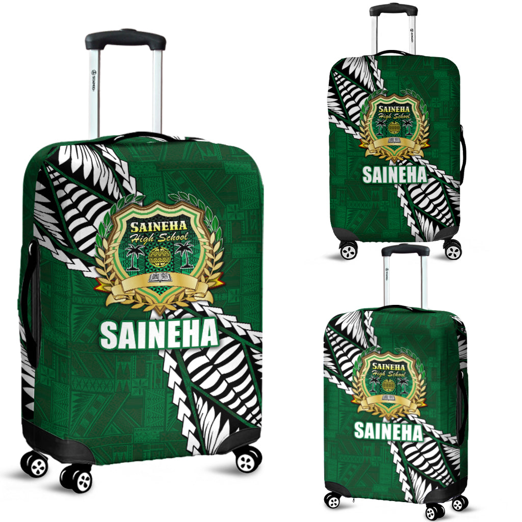 Tonga Saineha High School Tongan Patterns Luggage Covers - LT12 Luggage Covers Green - Polynesian Pride