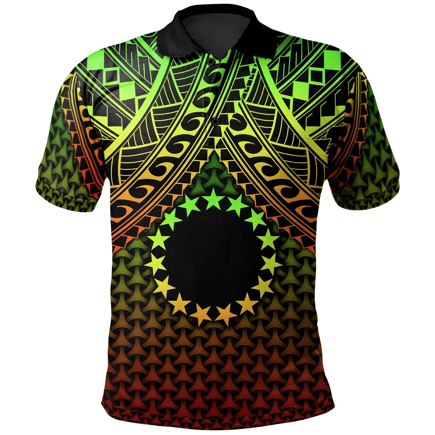 Polynesian Cook Islands Custom Polo Shirt Reggae Vintage Polynesian Patterns Unisex Reggae - Polynesian Pride