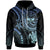 Marshall Islands Custom Hoodie Coat of Arm with Blue Turtle Unisex Blue - Polynesian Pride