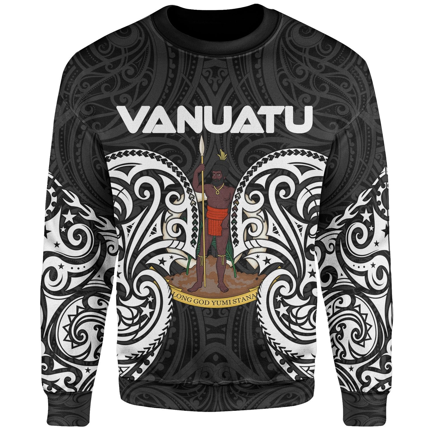 Vanuatu Polynesian Sweater - Spirit Style White Unisex White - Polynesian Pride