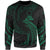 Cook Islands Polynesian Sweater - Green Tribal Wave Unisex Green - Polynesian Pride