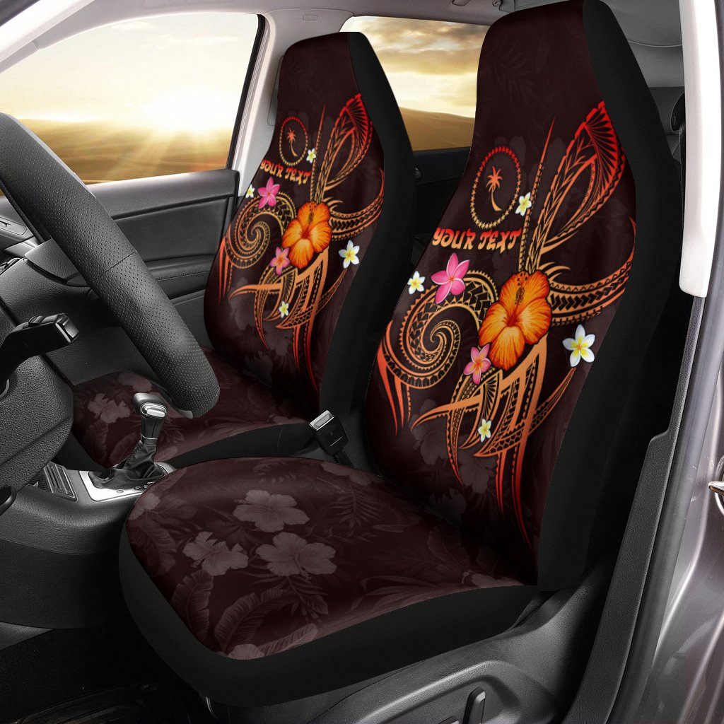 Chuuk Polynesian Personalised Car Seat Covers - Legend of Chuuk (Red) Universal Fit Red - Polynesian Pride