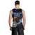 American Samoa Polynesian Men's Tank Top - Eagle With Flame Blue - Polynesian Pride