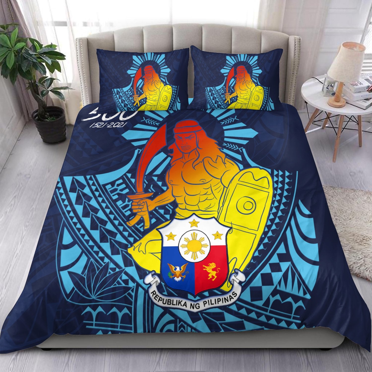 Philippines Bedding Set - King Lapu Lapu Blue - Polynesian Pride