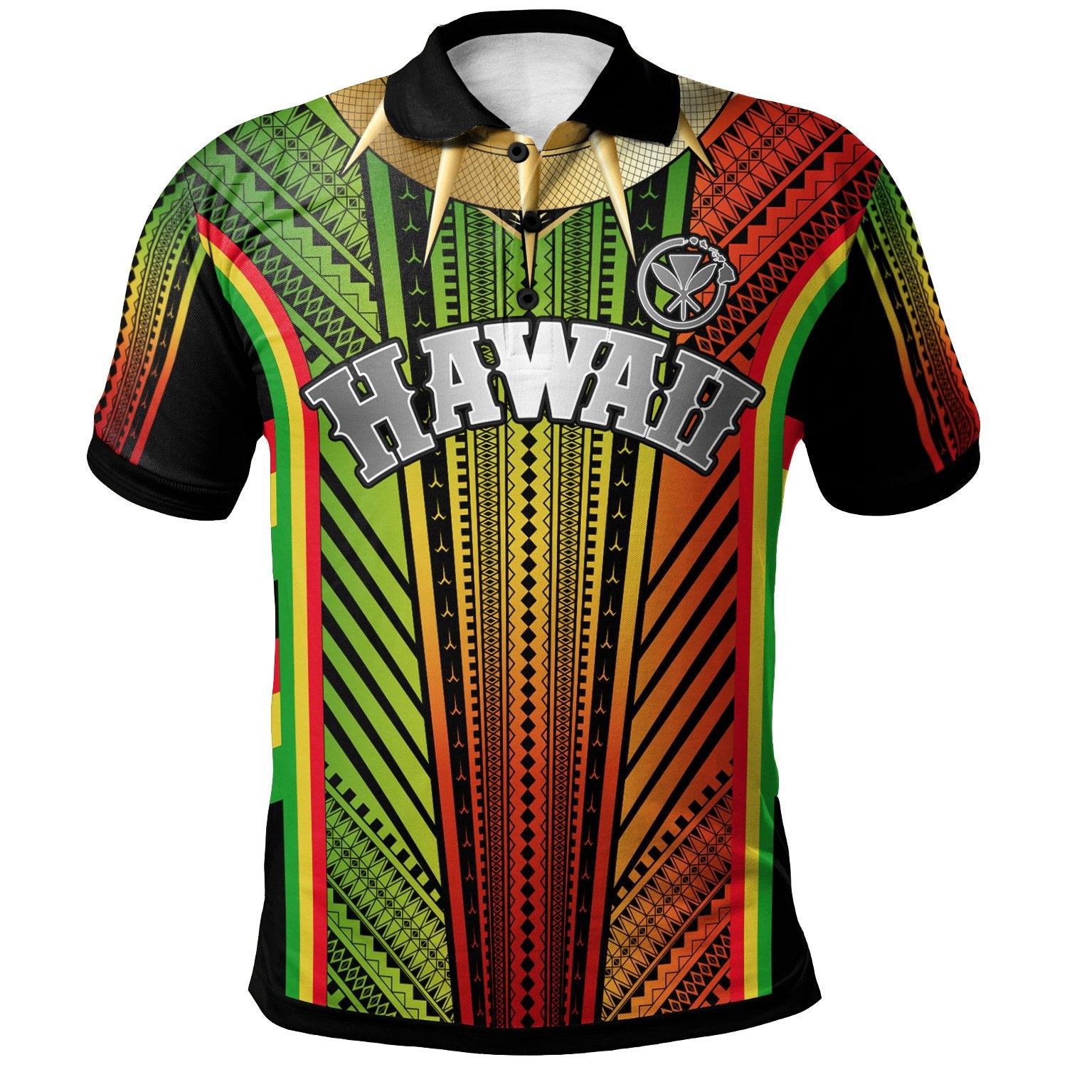 Hawaii Polynesian Polo Shirt Tribal Ornamental Unisex Reggae - Polynesian Pride