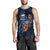 Samoa Polynesian Men Tank Top - Blue Turtle Hibiscus - Polynesian Pride