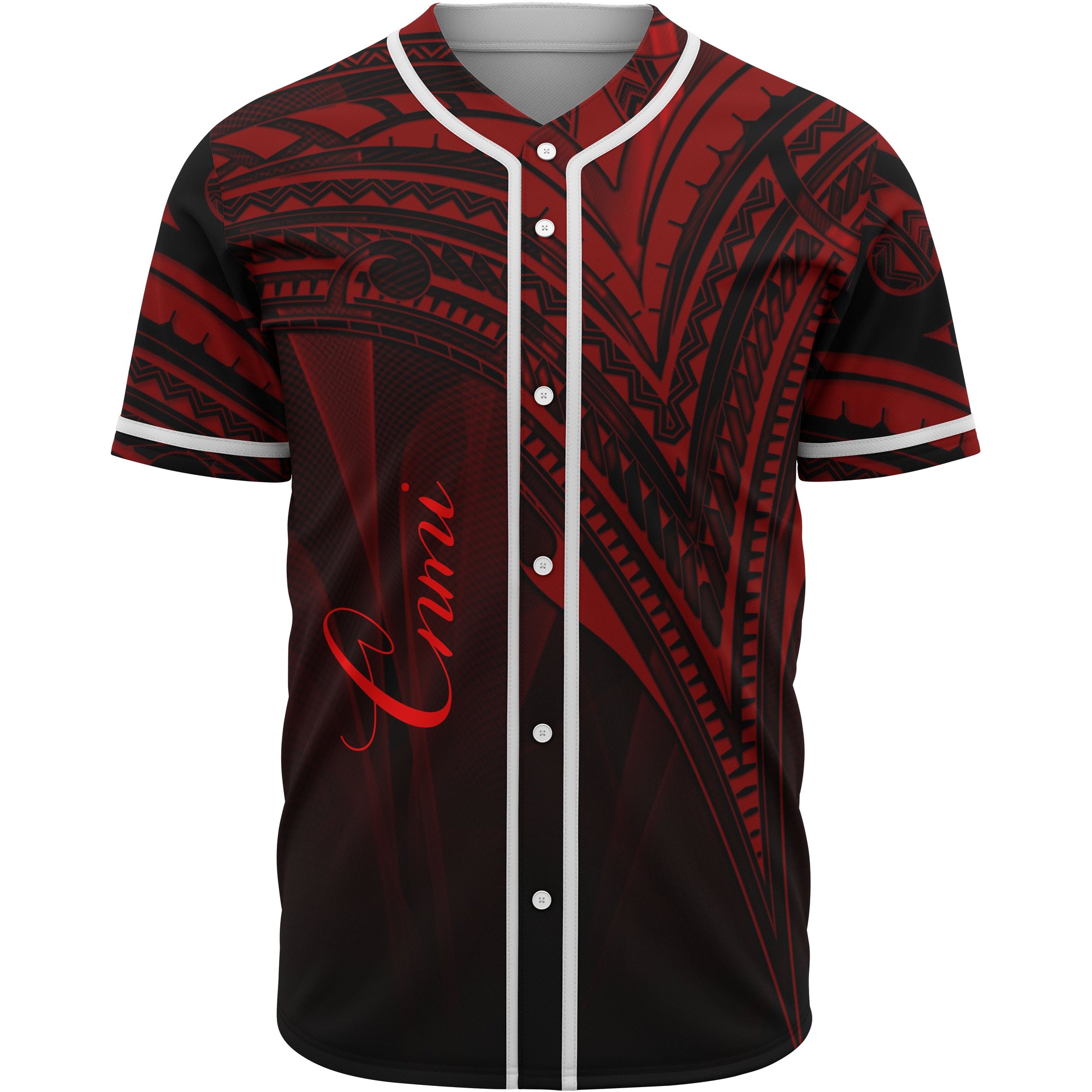 Northern Mariana Islands Baseball Shirt - Red Color Cross Style Unisex Black - Polynesian Pride