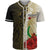 Pohnpei Polynesian Baseball Shirt - Coat Of Arm With Hibiscus Gold Unisex Gold - Polynesian Pride