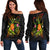 Cook Islands Polynesian Personalised Women's Off Shoulder Sweater - Legend of Cook Islands (Reggae) Art - Polynesian Pride