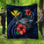 Hawaii Polynesian Premium Quilt - Blue Turtle Hibiscus Blue - Polynesian Pride