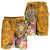 Tahiti Men's Shorts - Turtle Plumeria (Gold) - Polynesian Pride