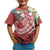 Marshall Islands Polynesian T Shirt Summer Plumeria (Red) - Polynesian Pride