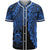 Tuvalu Polynesian Baseball Shirt - Tribal Wave Tattoo Blue Unisex Blue - Polynesian Pride