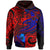 Samoa Hoodie Blue Shark Polynesian Tattoo Unisex Red - Polynesian Pride