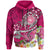 American Samoa Polynesian Hoodie Turtle Plumeria (Pink) Unisex Pink - Polynesian Pride