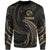 Tonga Polynesian Sweater - Gold Tribal Wave Unisex Gold - Polynesian Pride