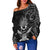 (Custom Personalised) Hawaii Ikaika Warrior Women Off Shoulder Sweater - LT2 - Polynesian Pride