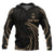 Guam Polynesian ll Over Custom Hoodie Gold Tribal Wave Unisex Black - Polynesian Pride