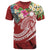 Marshall Islands Polynesian T Shirt Summer Plumeria (Red) Unisex Red - Polynesian Pride