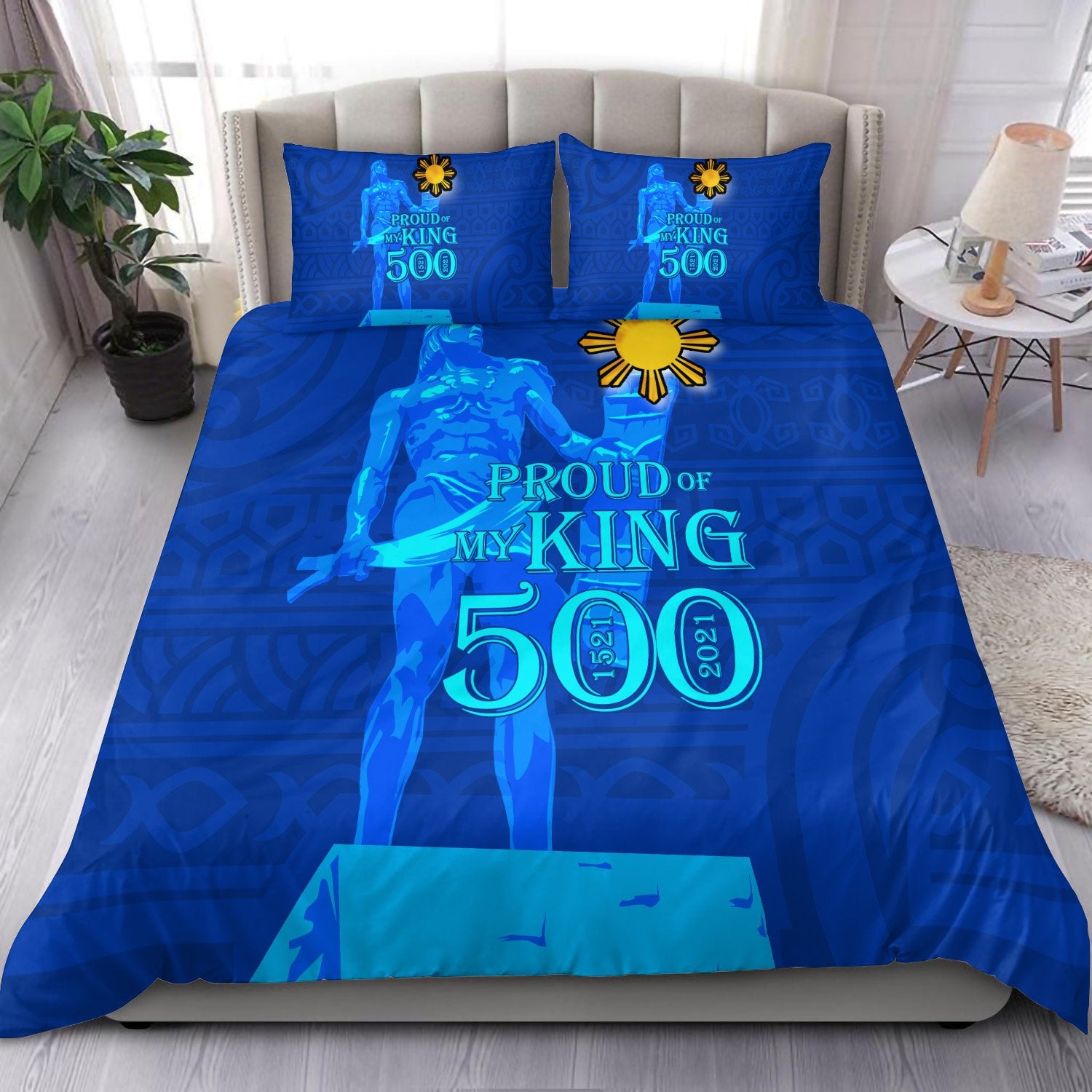 Philippines Bedding Set - Proud Of My King Blue - Polynesian Pride