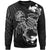 Nauru Sweatshirt - Turtle With Polynesian Waves Unisex Black - Polynesian Pride